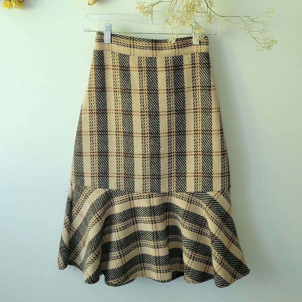 Understar High-waisted Plaid Mermaid Skirt